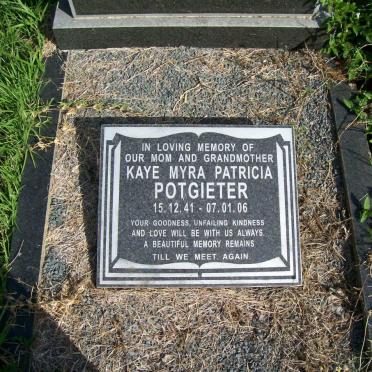 POTGIETER Kaye Myra Patricia 1941-2006