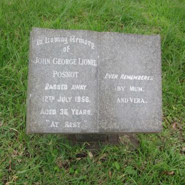 POSNOT John George Lionel -1956