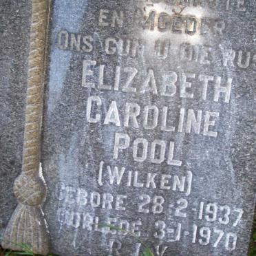 POOL Elizabeth Caroline nee WILKEN 1937-1970