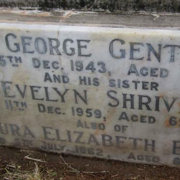 GENTZ George -1943 :: SHRIVES Evelyn -1959 :: BODILL Laura Elizabeth -1962