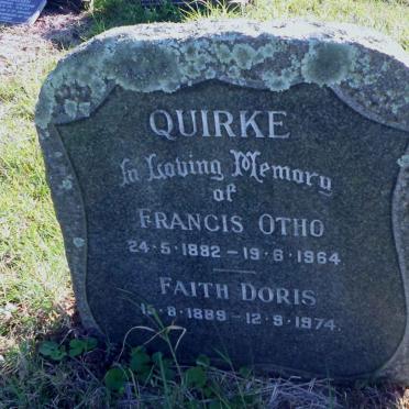 QUIRKE Francis Otho 1882-1964 &amp; Faith Doris 1889-1974