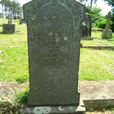 RHYNES John -1946 &amp; Annabella -1916