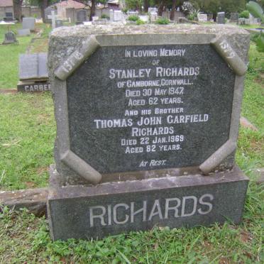 RICHARDS Stanley -1947 :: RICHARDS Thomas John Garfield -1969