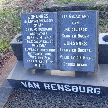 RENSBURG Johannes, van 1947-1967
