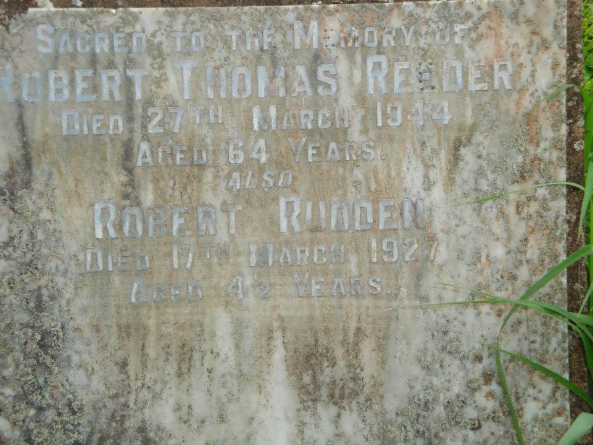 REEDER Robert Thomas -1944 :: RUDDEN Robert -1927