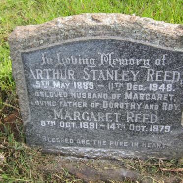 REED Arthur Stanley 1889-1948 &amp; Margaret 1891-1979