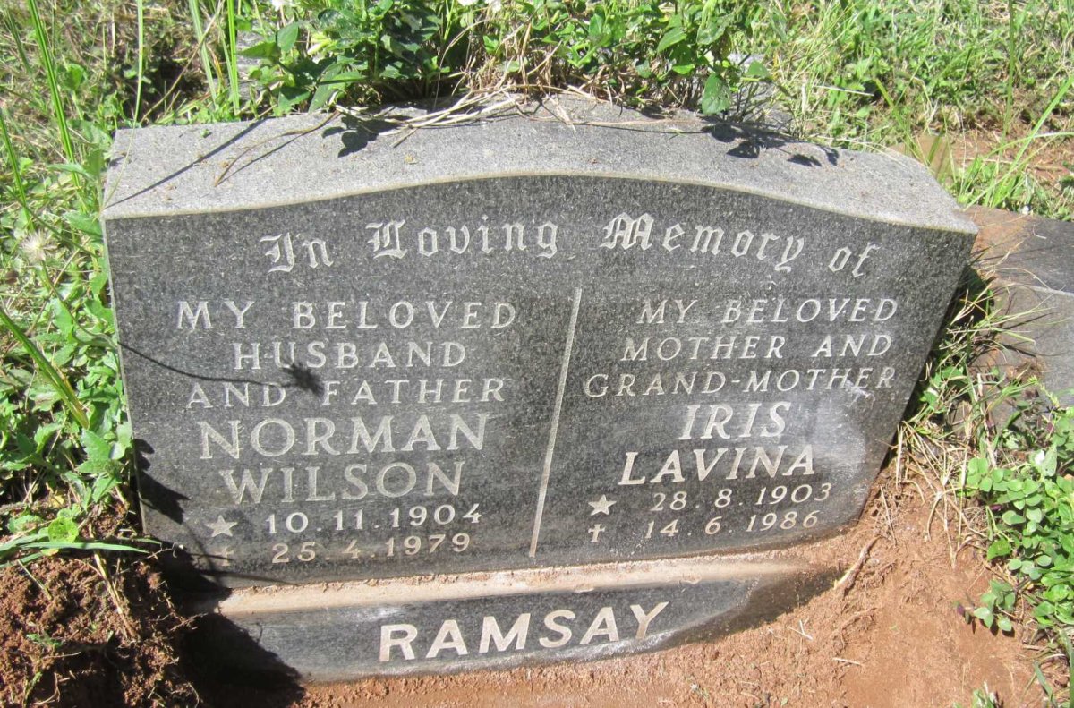 RAMSAY Norman Wilson 1904-1979 &amp; Iris Lavina 1903-1986