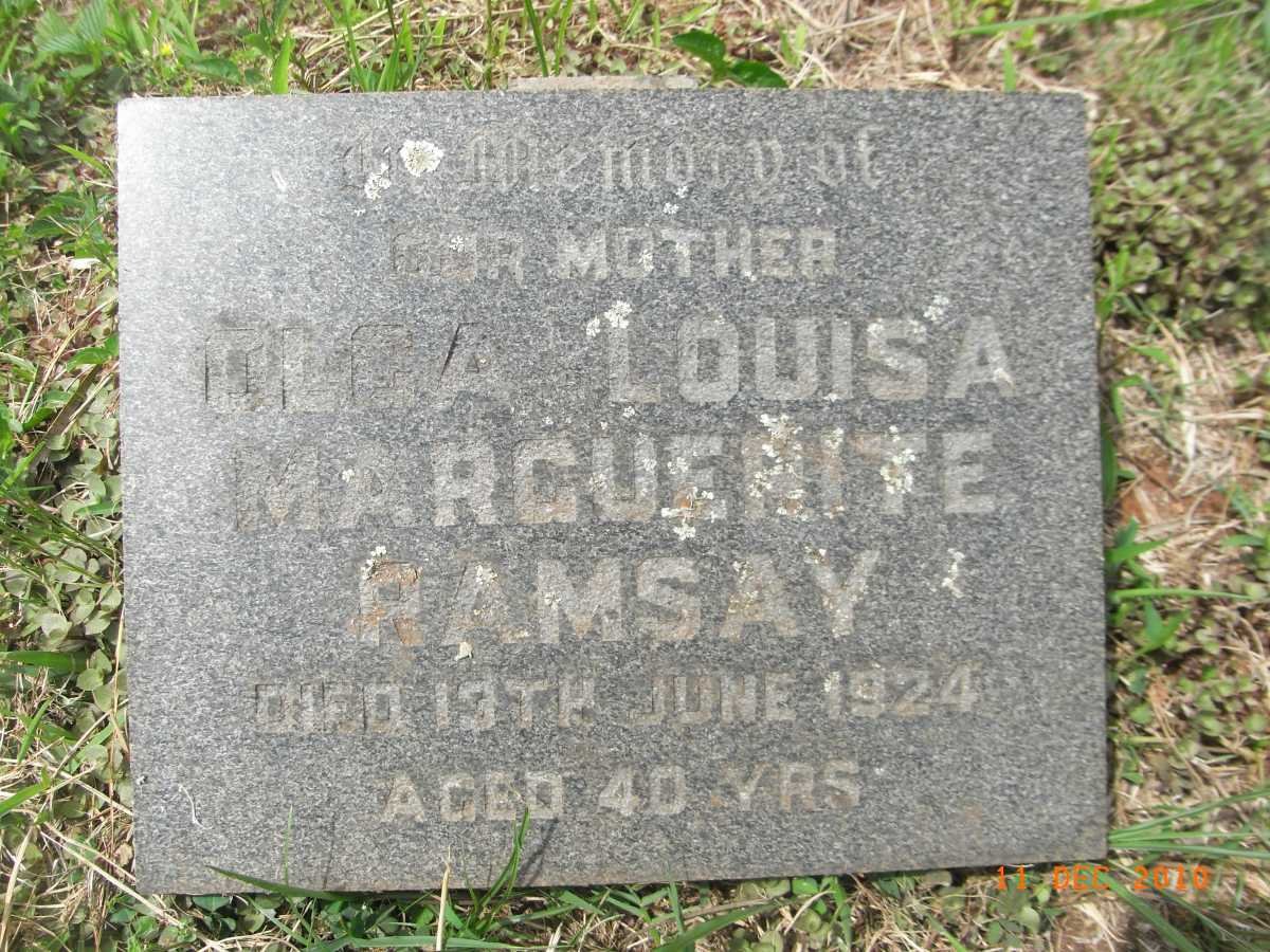 RAMSAY Olga Louisa Marguerite -1924