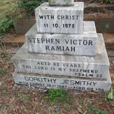 RAMIAH Stephen Victor -1975 :: JESMITHY Dorothy -1987