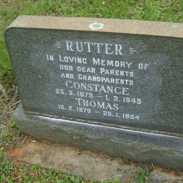RUTTER Thomas 1879-1954 &amp; Constance 1879-1945