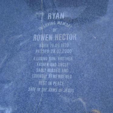RYAN Rowen Hector 1970-2000