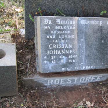 ROESTORFF Chrisjan Johannes 1944-1981