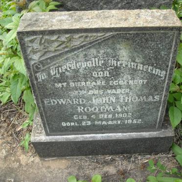 ROOTMAN Edward John Thomas 1902-1952
