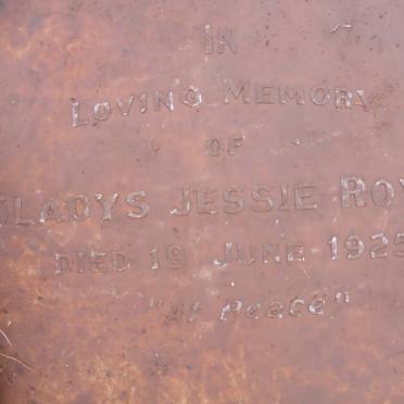 ROYCE Gladys Jessie -1925