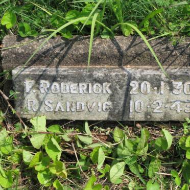 RODERICK F. -1930 :: SANDVIC R. -1943