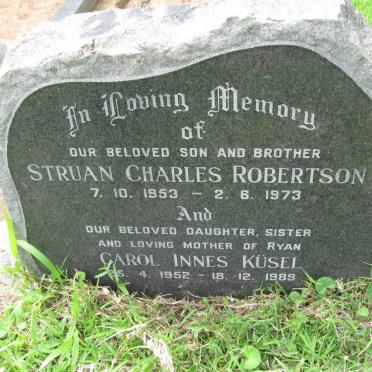ROBERTSON Struan Charles 1953-1973 :: KUSEL Carol Innes 1952-1989