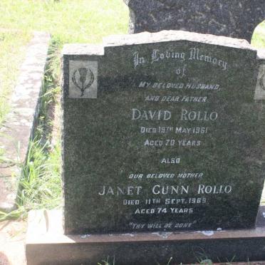 ROLLO David -1961 &amp; Janet Gunn -1969