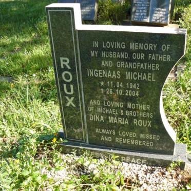 ROUX Ingenaas Michael 1942-2004 &amp; Dina Maria -1969