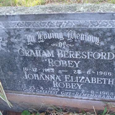 ROBEY Graham Beresford 1913-1966 &amp; Johanna Elizabeth 1914-1968