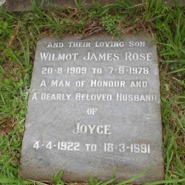 ROSE Frederick Carl 1873-1960 &amp; Minnie Grace 1867-1942 :: ROSE Wilmot James 1909-1978 &amp; Joyce 1922-1991