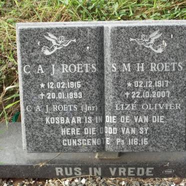 ROETS C.A.J. 1915-1993 &amp; S.M.H. 1917-2007