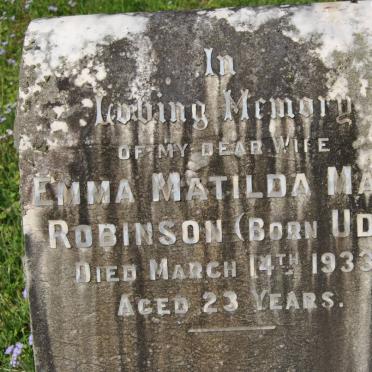 ROBINSON Emma Matilda Maud nee UDY -1933