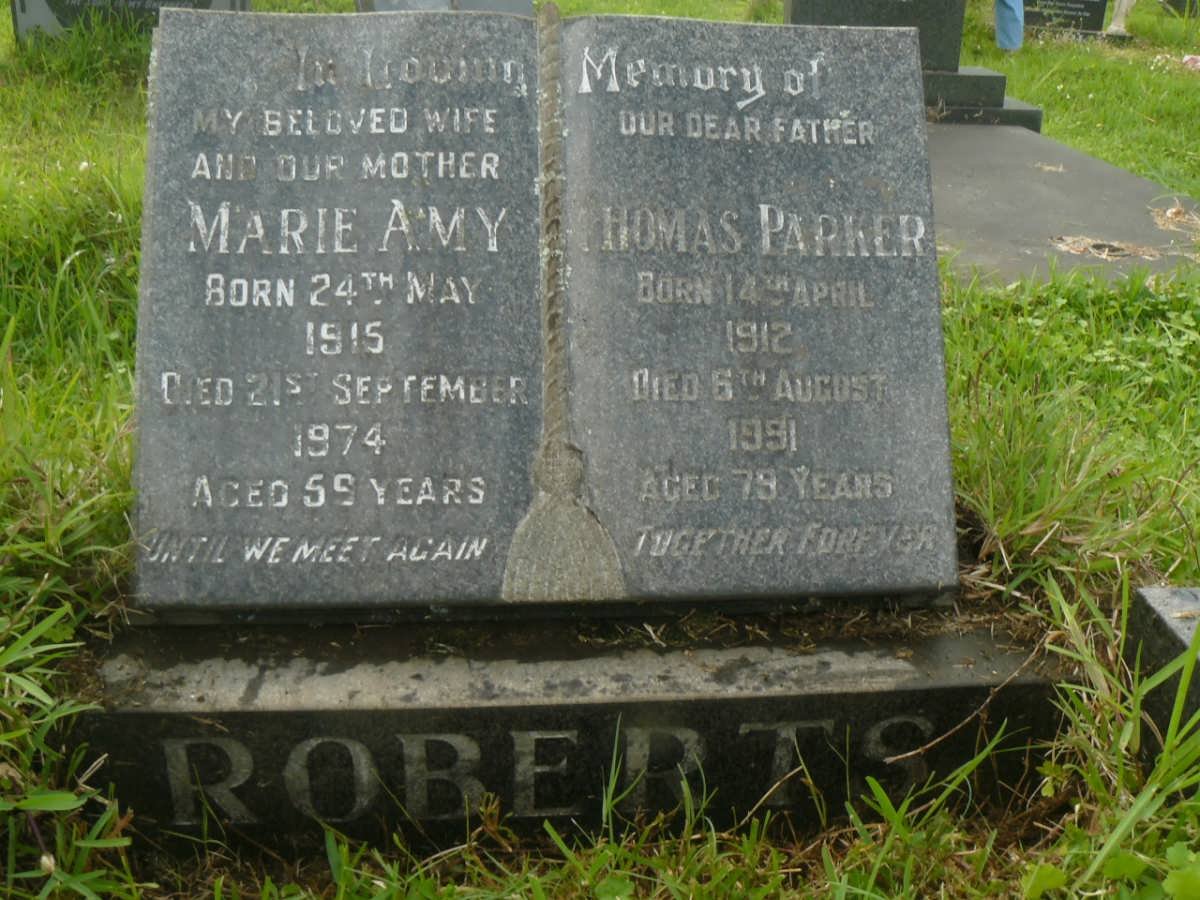 ROBERTS Thomas Parker 1912-1991 &amp; Marie Amy 1915-1974