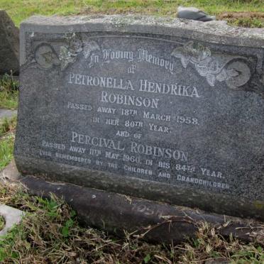 ROBINSON Percival -1960 &amp; Petronella Hendrika -1958