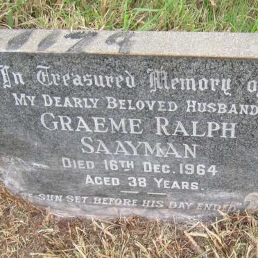 SAAYMAN Graeme Ralph -1964