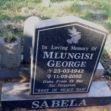 SABELA Mlungisi George 1942-2002
