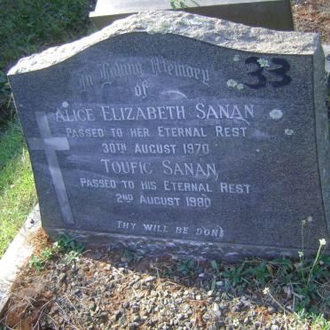 SANAN Toufic -1980 &amp; Alice Elizabeth -1970