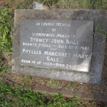 SALE Sydney John 1905-1961 &amp; Phyllis Margaret Mary 1909-1967