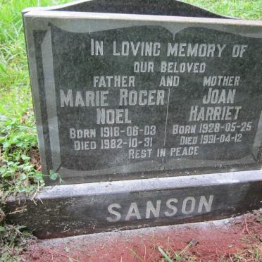 SANSON Marie Roger Noel 1918-1982 &amp; Joan Harriet 1928-1991
