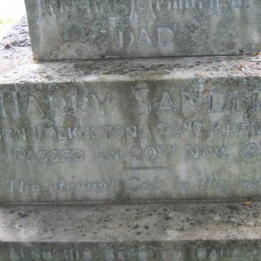 SANDERS Harry 1863-1937 &amp; Violet Ellen -1968 