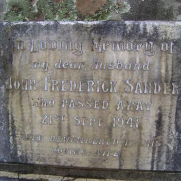 SANDER John Frederick -1941 &amp; Isabella -1943