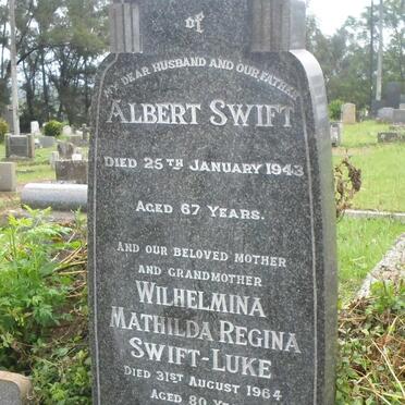 SWIFT Albert -1943 &amp; Wilhelmina Mathilda Regina SWIFT-LUKE -1964 :: SWIFT-LUKE Robert Joseph -1964 :: TAYLOR Len -1964