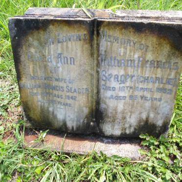 SEAGER William Francis -1952 &amp; Eliza Ann -1942