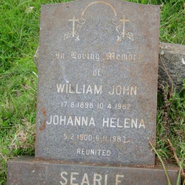 SEARLE William John 1898-1982 &amp; Johanna Helena 1900-1983
