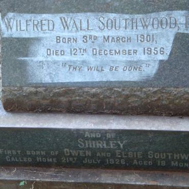 SOUTHWOOD Wilfred Wall 1901-1956 :: SOUTHWOOD Shirley -1926