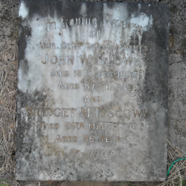 SCOWBY John W. -1930 &amp; Bridget M.F. -1965