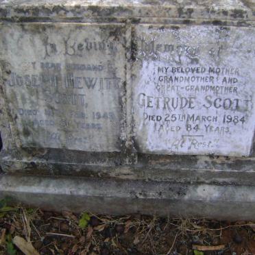 SCOTT Joseph Hewitt -1943 &amp; Gertrude -1984 