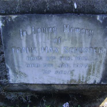 SCHUSTER Frank Max 1910-1958