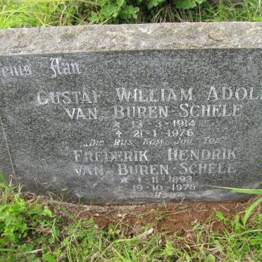 SCHELE Gustaf William Adolf, VAN BUREN 1914-1976 :: SCHELE Frederick Hendrik, VAN BUREN 1893-1976