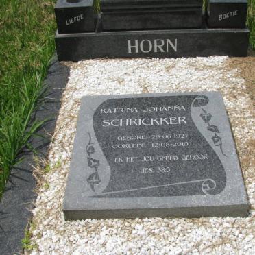 SCHRICKKER Katrina Johanna 1927-2010