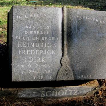 SCHOLTZ Heindrich Frederick 1957-1981