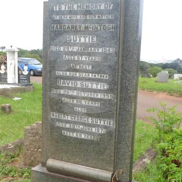 SUTTIE David -1959 &amp; Margaret McIntosh -1943 :: SUTTIE Robert George -1971