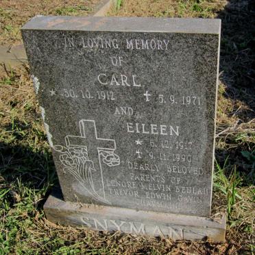SNYMAN Carl 1912-1971 &amp; Eileen 1917-1990