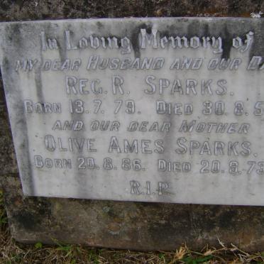SPARKS Reg. R. 1879-1953 &amp; Olive Ames 1886-1973
