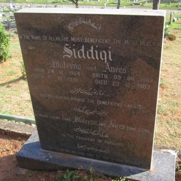 SIDDIQI Anees 1962-1983 :: SIDDIQI Mateena 1964-1970
