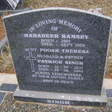 SINGH Mahabeer Ramsey 1901-1959 :: SINGH Patrick 1935-1980